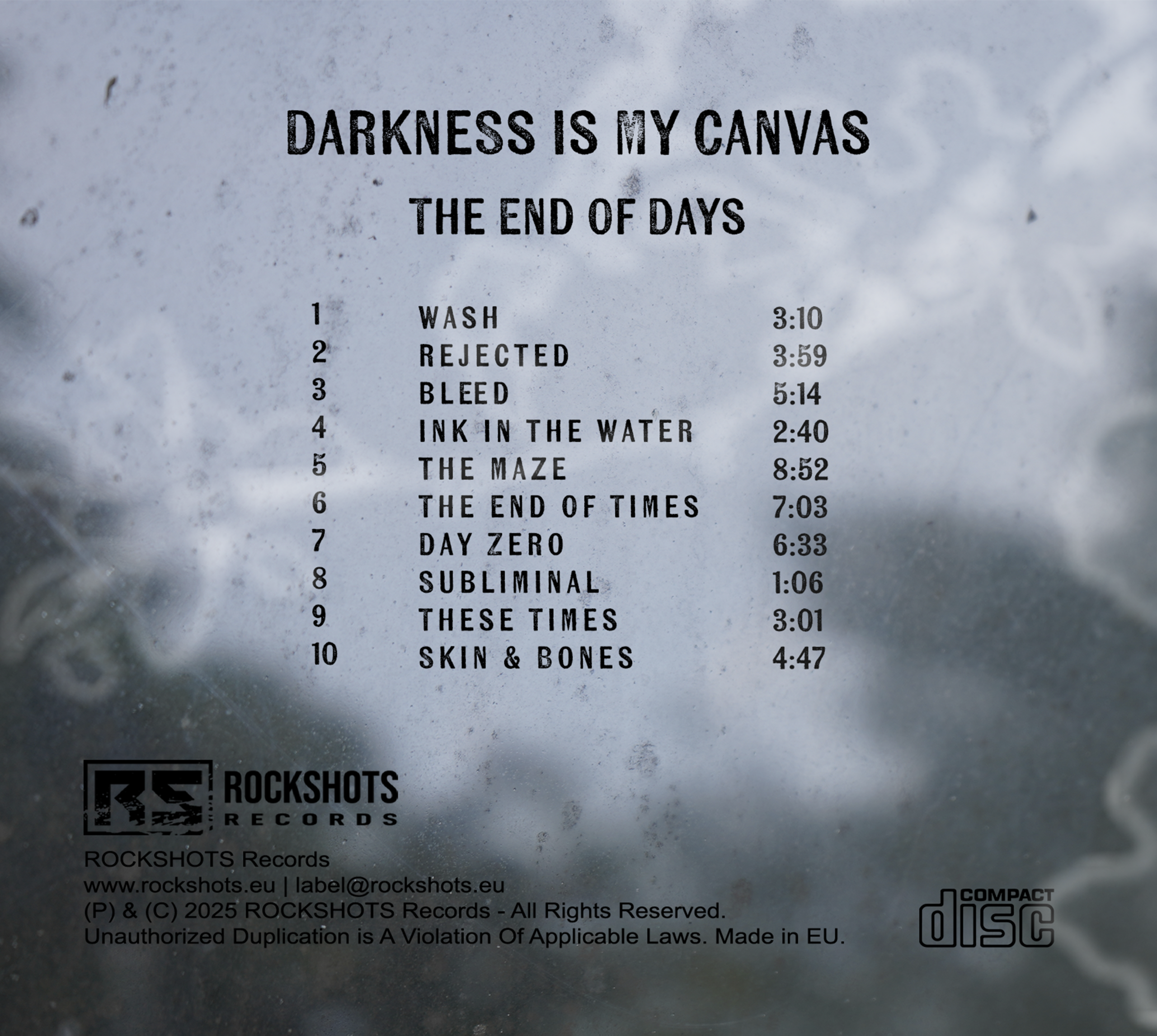 The End of Times - CD Back Cover